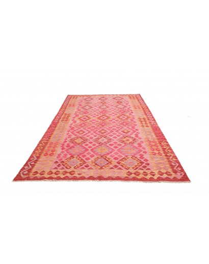 Tappeto Kilim Afghanistan arancione marrone 176x261