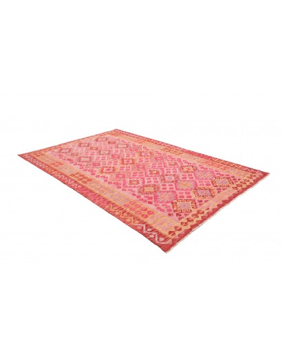 Tappeto Kilim Afghanistan arancione marrone 176x261