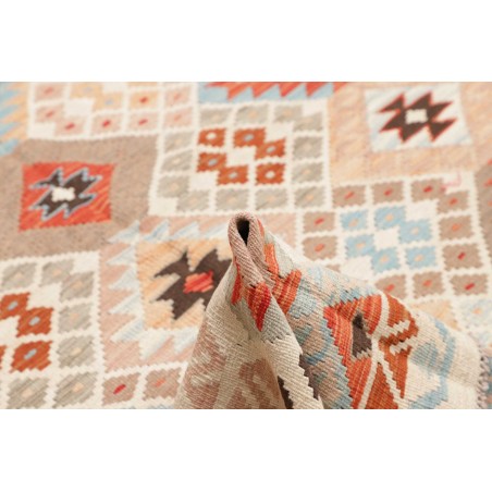 Tappeto Kilim Afghanistan bianco marrone 185x252