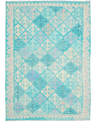 Tappeto Kilim Afghanistan beige bianco 177x240