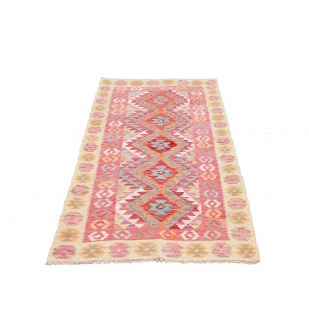 Tappeto Kilim Afghanistan marrone rosso 77x186