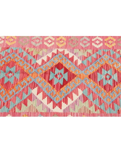 Tappeto Kilim Afghanistan marrone rosso 77x186