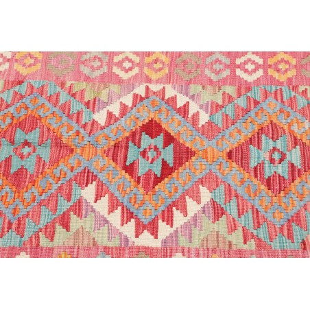 Tappeto Kilim Afghanistan marrone rosso 77x186