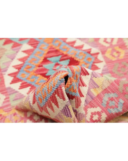 Tappeto Kilim Afghanistan marrone rosso 77x186