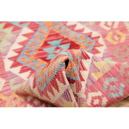 Tappeto Kilim Afghanistan marrone rosso 77x186