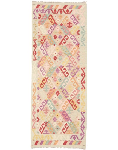 Tappeto Kilim Afghanistan giallo arancione 77x204