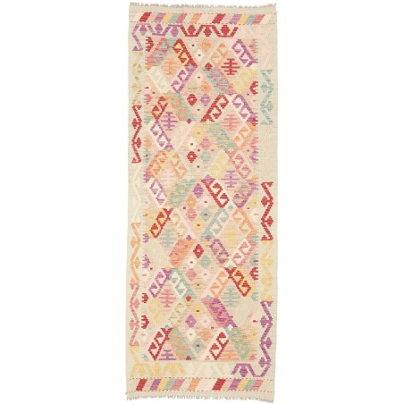 Tappeto Kilim Afghanistan giallo arancione 77x204