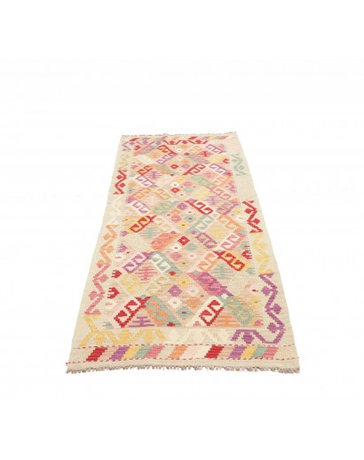 Tappeto Kilim Afghanistan giallo arancione 77x204