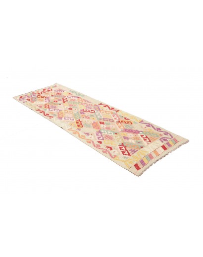 Tappeto Kilim Afghanistan giallo arancione 77x204