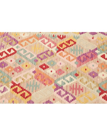 Tappeto Kilim Afghanistan giallo arancione 77x204