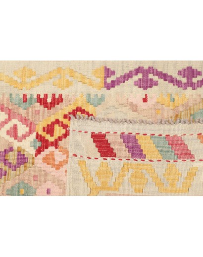 Tappeto Kilim Afghanistan giallo arancione 77x204