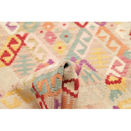 Tappeto Kilim Afghanistan giallo arancione 77x204