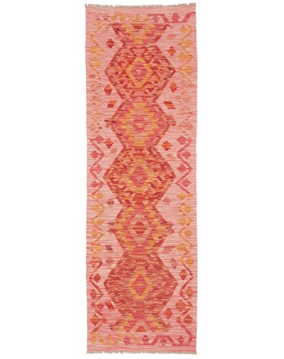 Tappeto Kilim Afghanistan arancione rosso 63x197
