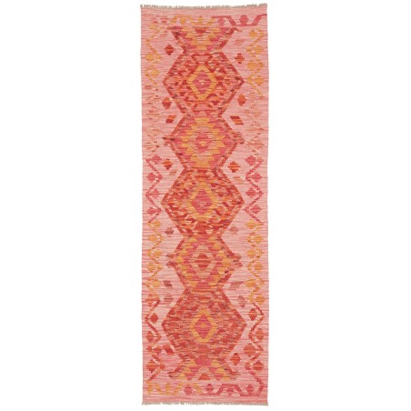 Tappeto Kilim Afghanistan arancione rosso 63x197