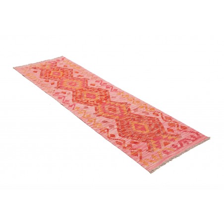 Tappeto Kilim Afghanistan arancione rosso 63x197