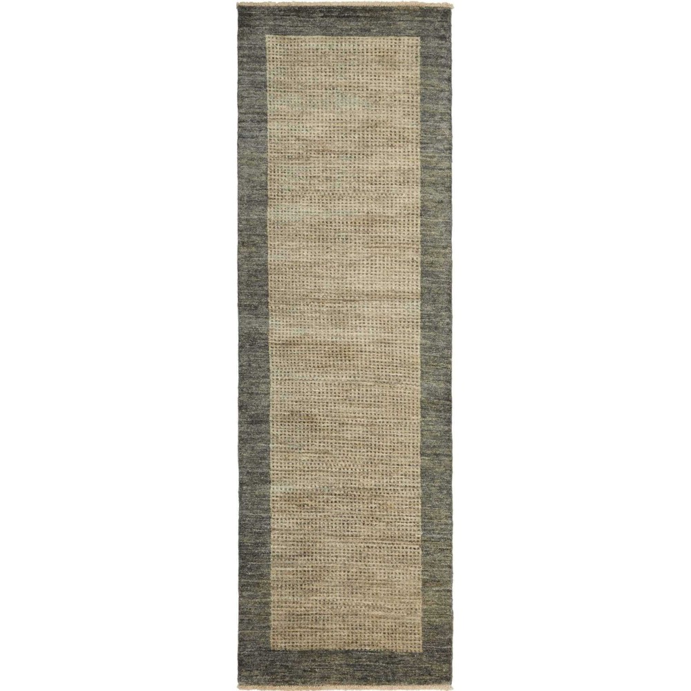 Tappeto Shayan Pakistan bianco grigio 79x299 Tappeto Shayan Pakistan bianco grigio 79x299