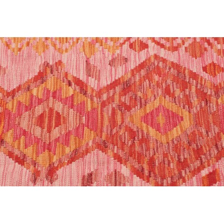 Tappeto Kilim Afghanistan arancione rosso 63x197