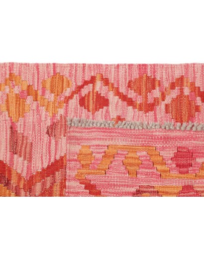 Tappeto Kilim Afghanistan arancione rosso 63x197