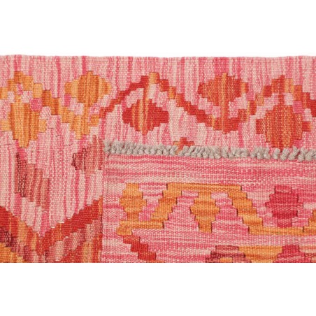 Tappeto Kilim Afghanistan arancione rosso 63x197