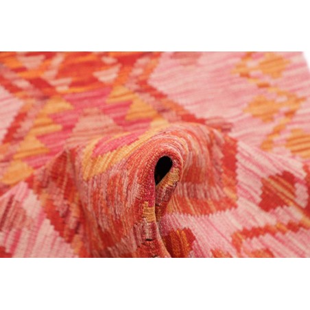 Tappeto Kilim Afghanistan arancione rosso 63x197