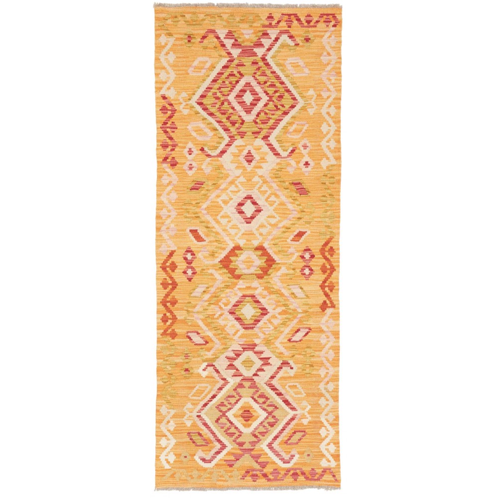 Tappeto Kilim Afghanistan marrone rosso 65x172