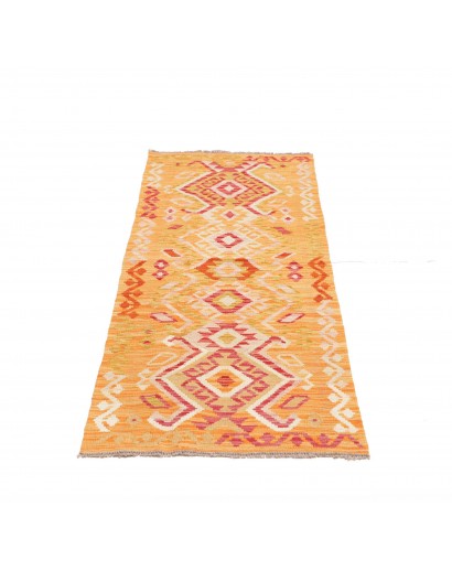 Tappeto Kilim Afghanistan marrone rosso 65x172
