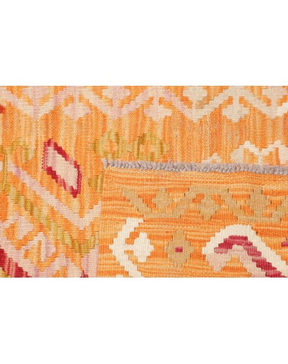 Tappeto Kilim Afghanistan marrone rosso 65x172