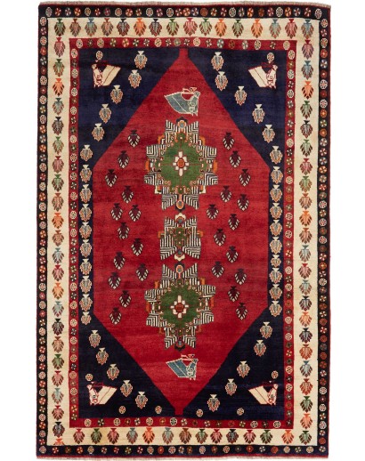 Tappeto Shiraz Persia marrone giallo 160x245