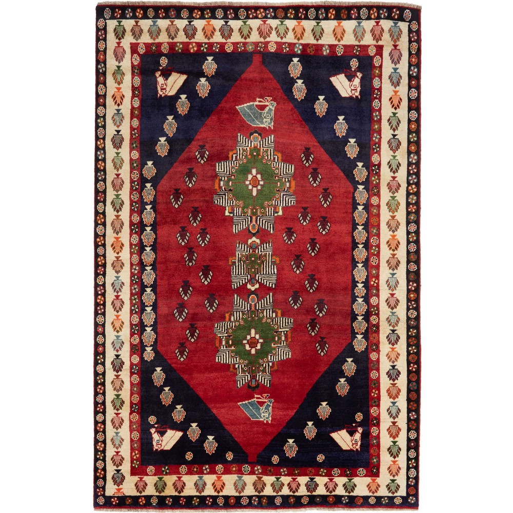 Tappeto Shiraz Persia marrone giallo 160x245 Tappeto Shiraz Persia marrone giallo 160x245