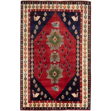Tappeto Shiraz Persia marrone giallo 160x245