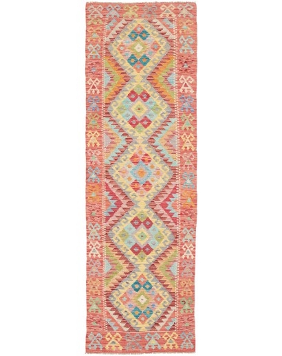 Tappeto Kilim Afghanistan marrone blu 76x250