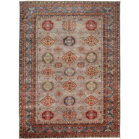 Tappeto Kazak Fine Pakistan bianco marrone 277x374