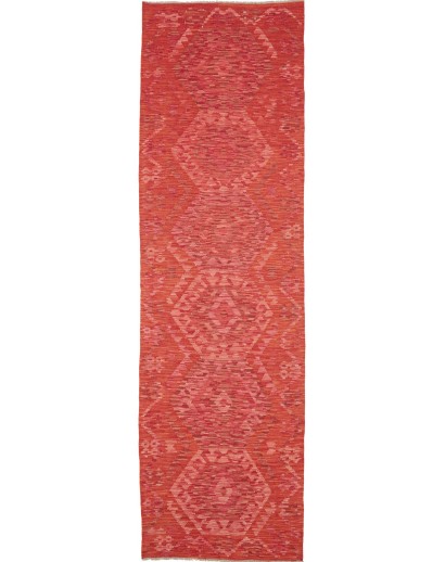Tappeto Kilim Afghanistan rosso beige 87x299