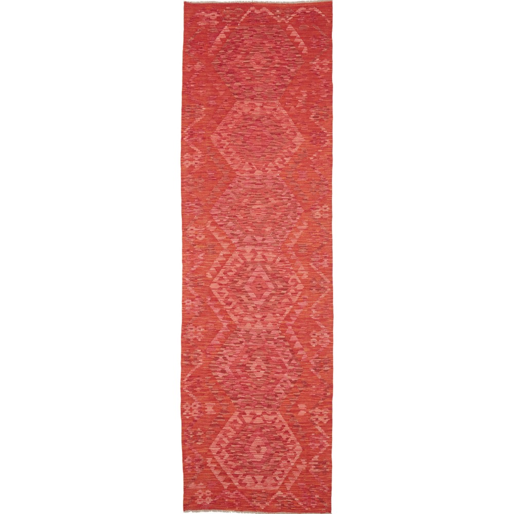 Tappeto Kilim Afghanistan rosso beige 87x299
