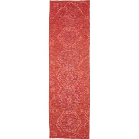 Tappeto Kilim Afghanistan rosso beige 87x299