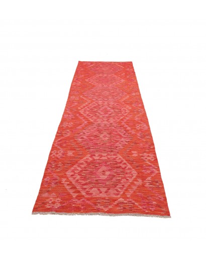 Tappeto Kilim Afghanistan rosso beige 87x299