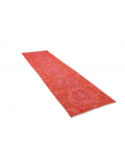 Tappeto Kilim Afghanistan rosso beige 87x299