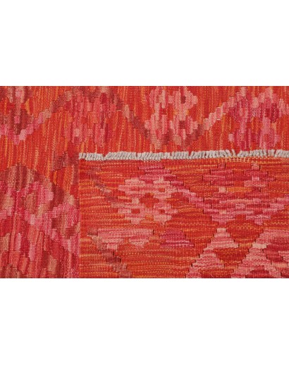 Tappeto Kilim Afghanistan rosso beige 87x299