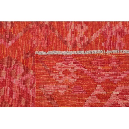 Tappeto Kilim Afghanistan rosso beige 87x299