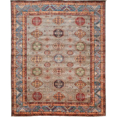 Tappeto Kazak Fine Pakistan marrone grigio 250x303