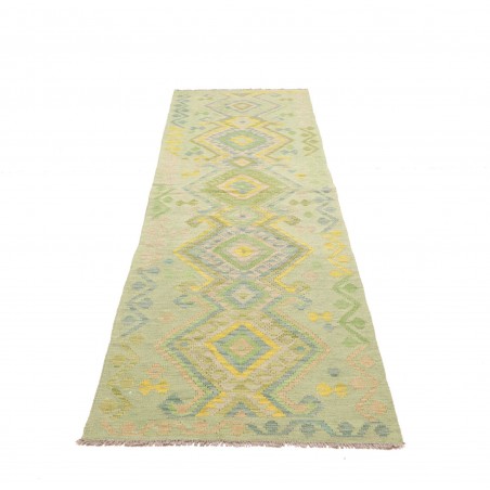 Tappeto Kilim Afghanistan marrone verde 81x264