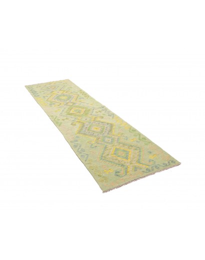 Tappeto Kilim Afghanistan marrone verde 81x264