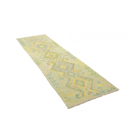 Tappeto Kilim Afghanistan marrone verde 81x264