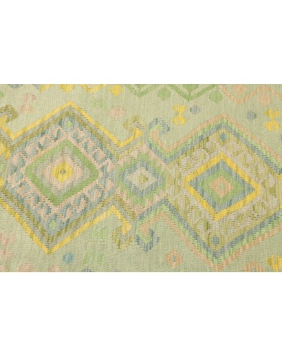 Tappeto Kilim Afghanistan marrone verde 81x264