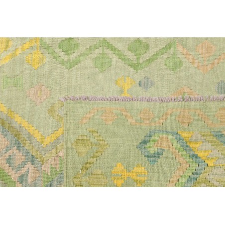 Tappeto Kilim Afghanistan marrone verde 81x264