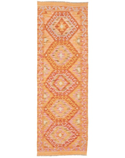 Tappeto Kilim Afghanistan arancione beige 61x197