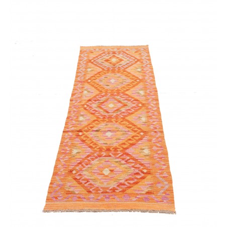 Tappeto Kilim Afghanistan arancione beige 61x197