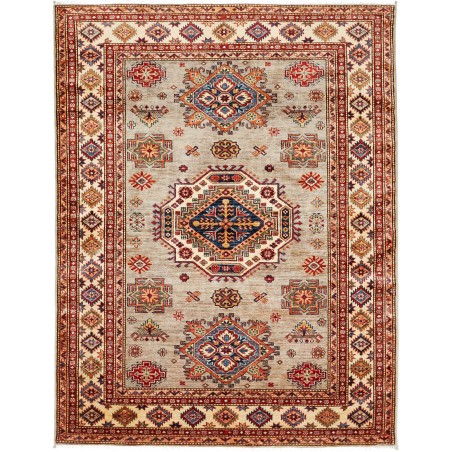 Tappeto Kazak Fine Pakistan marrone grigio 154x200