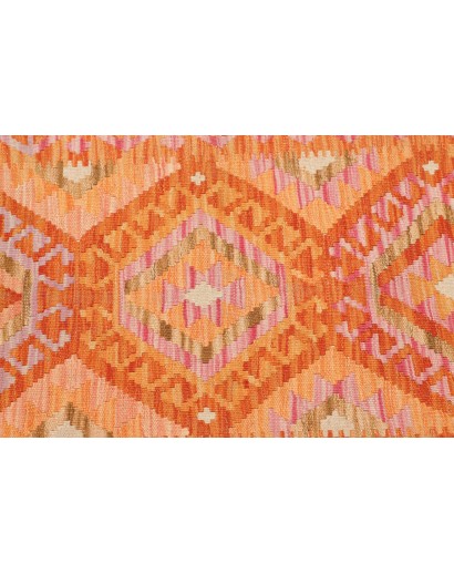 Tappeto Kilim Afghanistan arancione beige 61x197