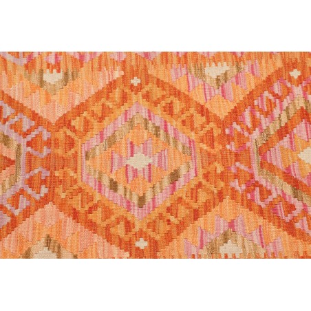 Tappeto Kilim Afghanistan arancione beige 61x197